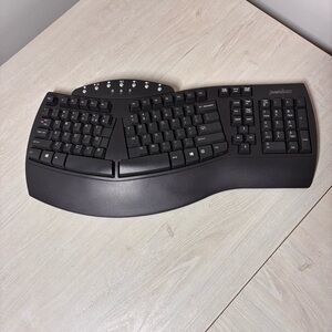 Perixx Ergonomic Office Wireless Split Keyboard Work From Home Desk Setup